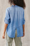 Split Back Button Down in Ombre
